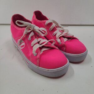 Heelys Girls hot pink canvas sneaker skate shoe USA Size 5